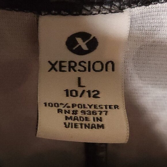 Xersion Girl's Grey Black Animal Print Ruffle Athletic Tank Top 10-12 - Picture 5 of 7